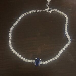 Pandora Silver Bracelet with Blue Accent